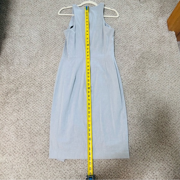 Banana Republic Bi-Stretch Midi Sheath Dress - Light Gray - Size 8 Tall - Picture 3 of 7
